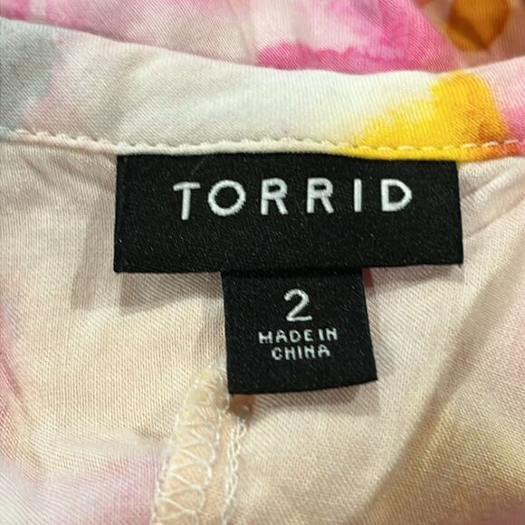 Torrid Maxi Challis Trapeze Dress with adjustable straps - Picture 10 of 14